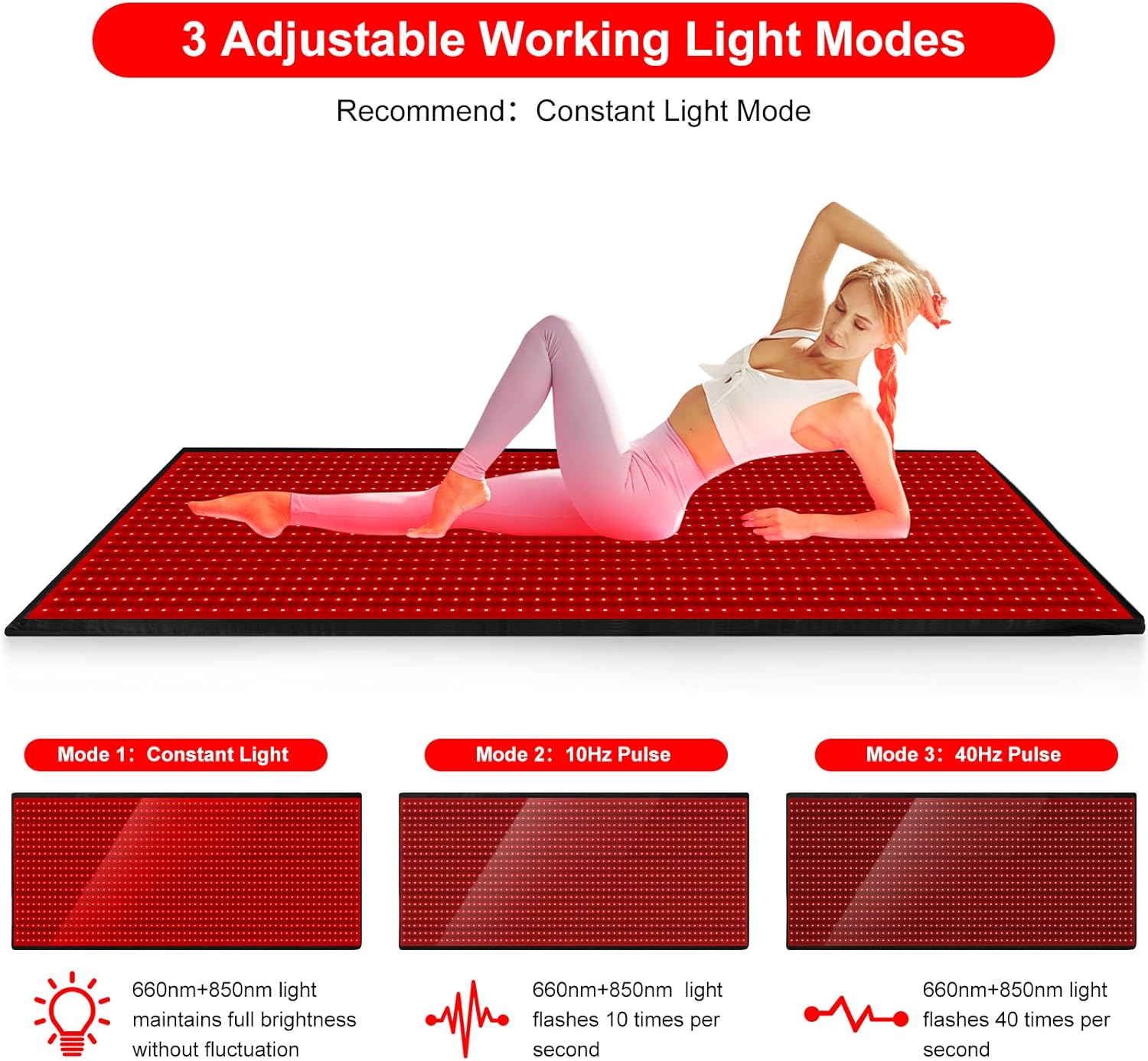 Red Light Therapy Mat for Pain Relief Improved Sleep