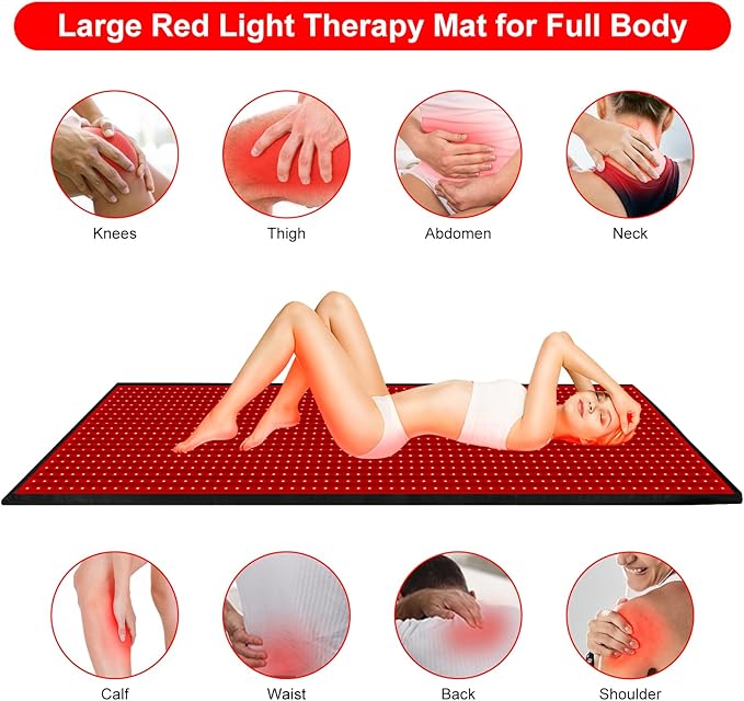 Red Light Therapy Mat for Pain Relief Improved Sleep