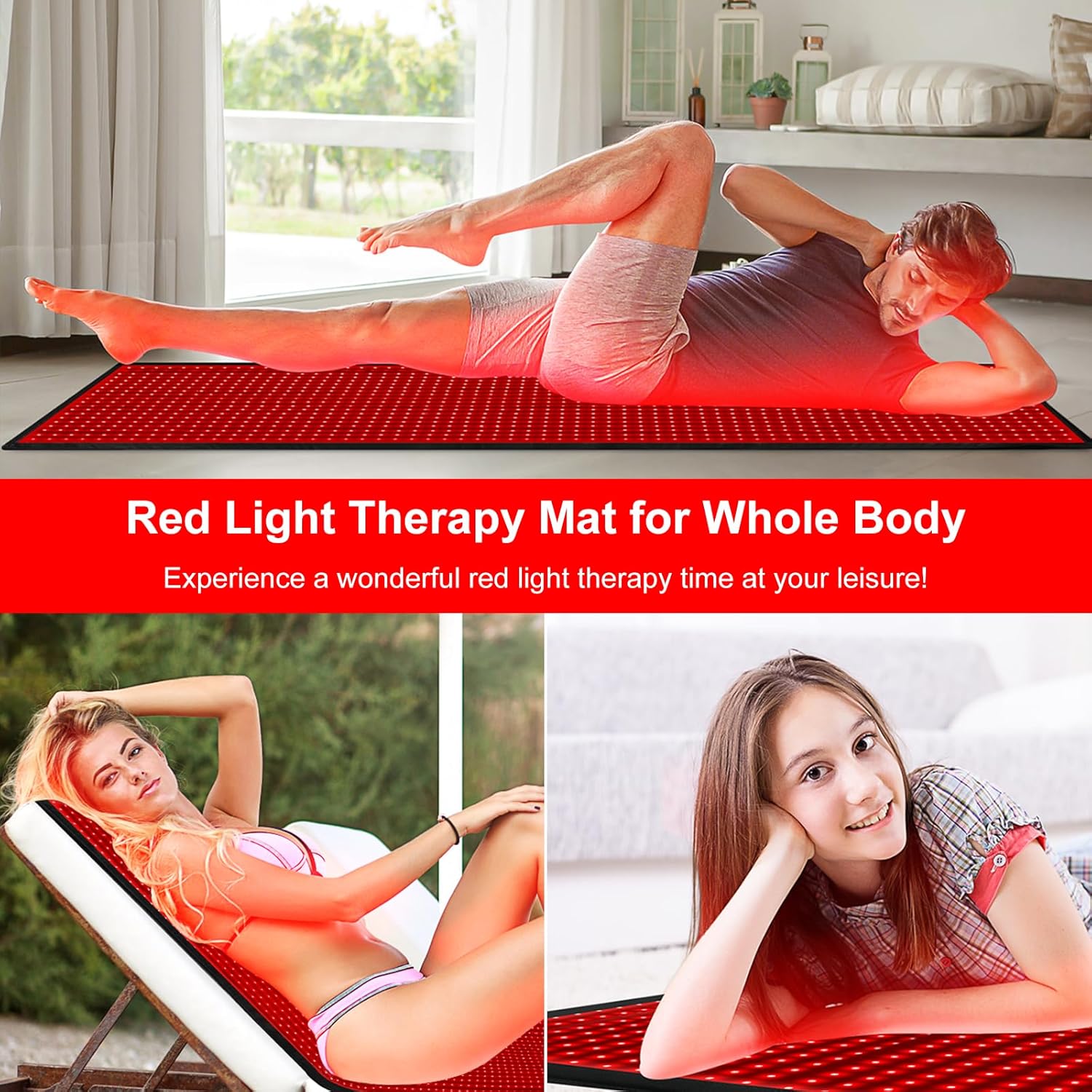 Red Light Therapy Mat for Pain Relief Improved Sleep