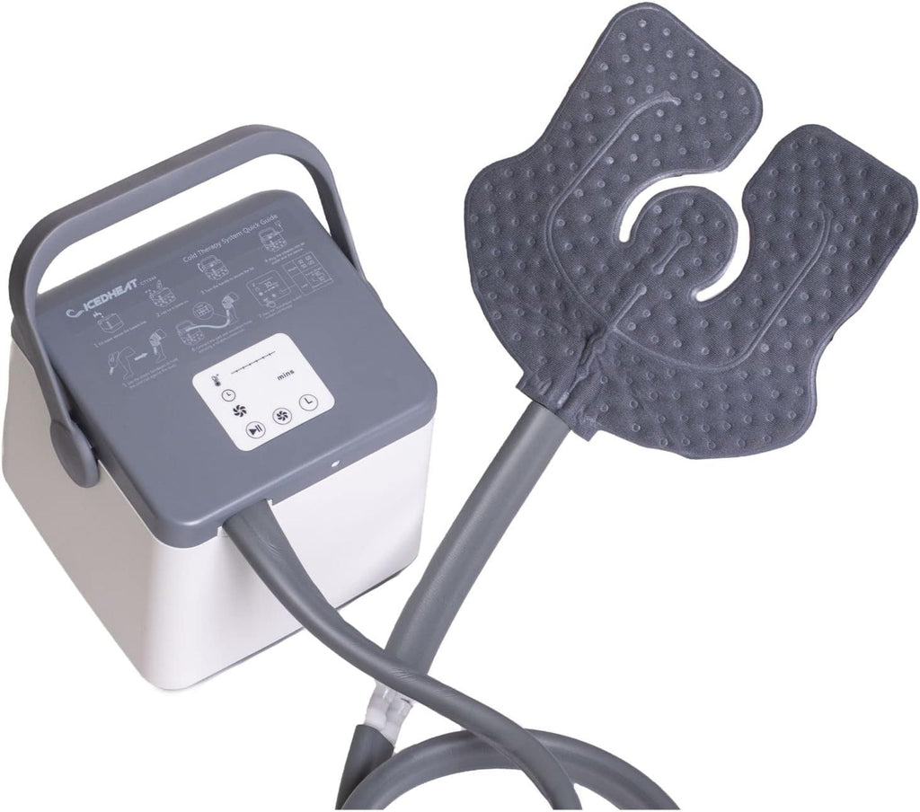 IcedHeat Digital Hot & Cold Therapy Machine - Ice & Heat Device for Post-Op Recovery, Chronic Pain Relief, & Sports Injuries by Brace Direct - Universal Pad for Knee, Hip, Shoulder, Ankle, Back & More